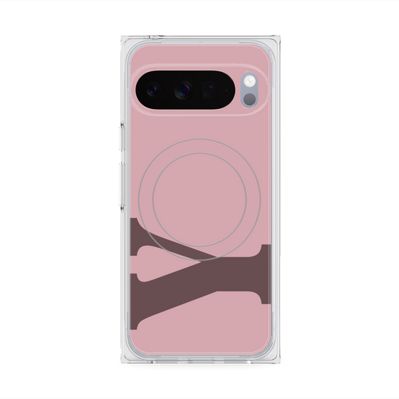 プレミアムスクエアケース with Pixelsnap［ オリジナル - initial color - Y dusty pink ］