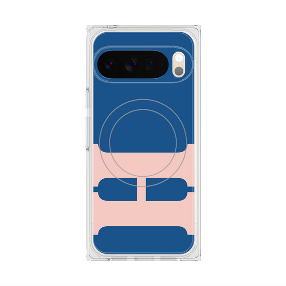 プレミアムスクエアケース with Pixelsnap［ オリジナル - initial color - H navy ］