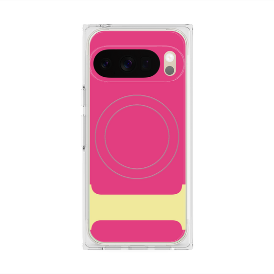 プレミアムスクエアケース with Pixelsnap［ オリジナル - initial color - I pink ］
