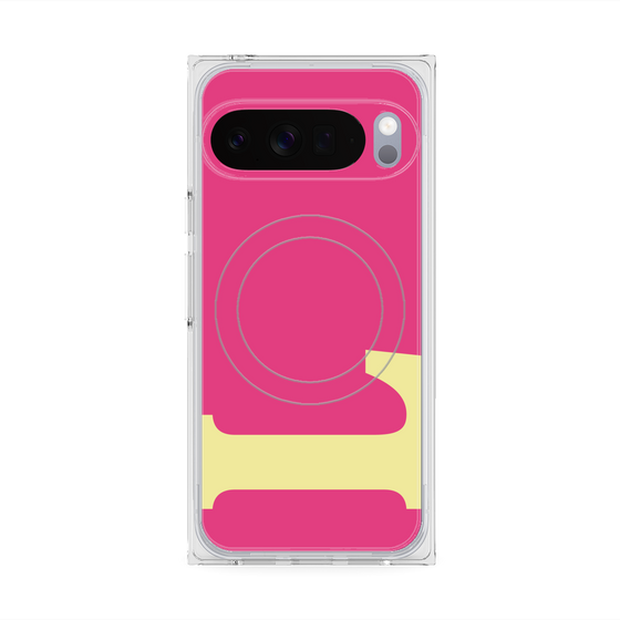 プレミアムスクエアケース with Pixelsnap［ オリジナル - initial color - L pink ］