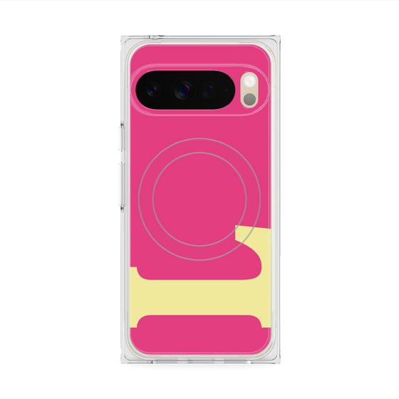 プレミアムスクエアケース with Pixelsnap［ オリジナル - initial color - L pink ］