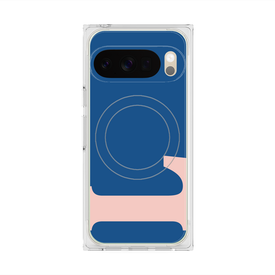 プレミアムスクエアケース with Pixelsnap［ オリジナル - initial color - L navy ］