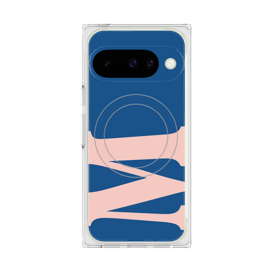 プレミアムスクエアケース with Pixelsnap［ オリジナル - initial color - M navy ］