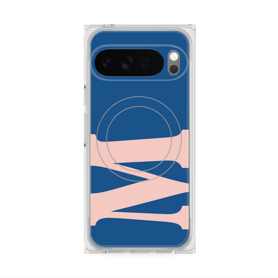 プレミアムスクエアケース with Pixelsnap［ オリジナル - initial color - M navy ］