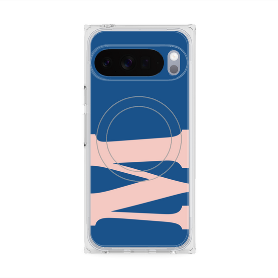 プレミアムスクエアケース with Pixelsnap［ オリジナル - initial color - M navy ］