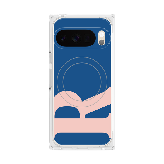 プレミアムスクエアケース with Pixelsnap［ オリジナル - initial color - R navy ］