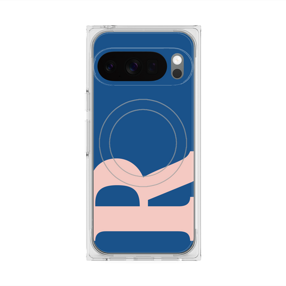 プレミアムスクエアケース with Pixelsnap［ オリジナル - initial color - R navy ］