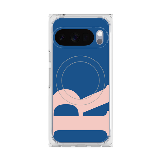プレミアムスクエアケース with Pixelsnap［ オリジナル - initial color - R navy ］