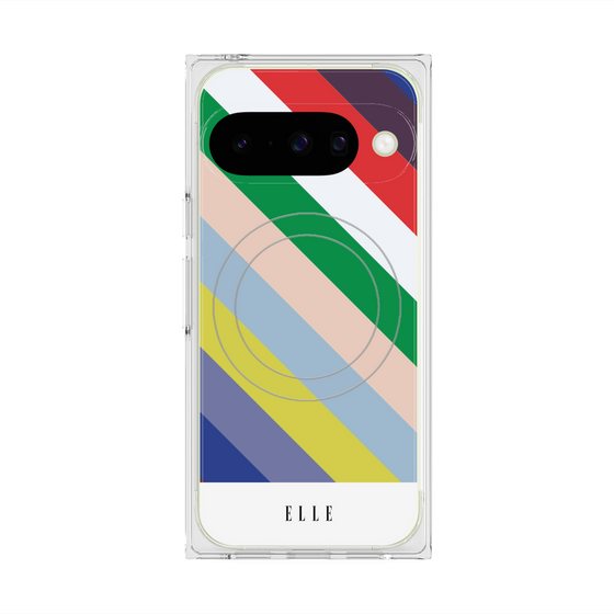 プレミアムスクエアケース with Pixelsnap［ ELLE - シック - スプリング ］