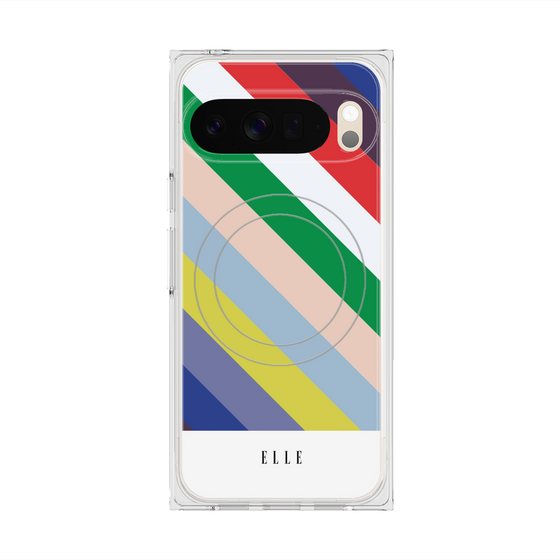 プレミアムスクエアケース with Pixelsnap［ ELLE - シック - スプリング ］