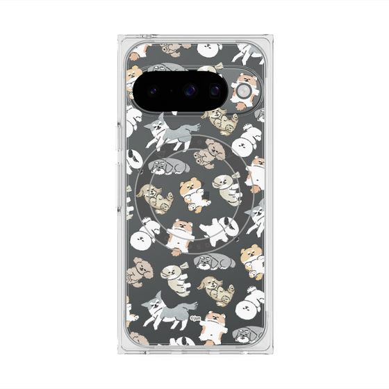 プレミアムスクエアケース with Pixelsnap［ こんにちは、いぬです - おひるね ］