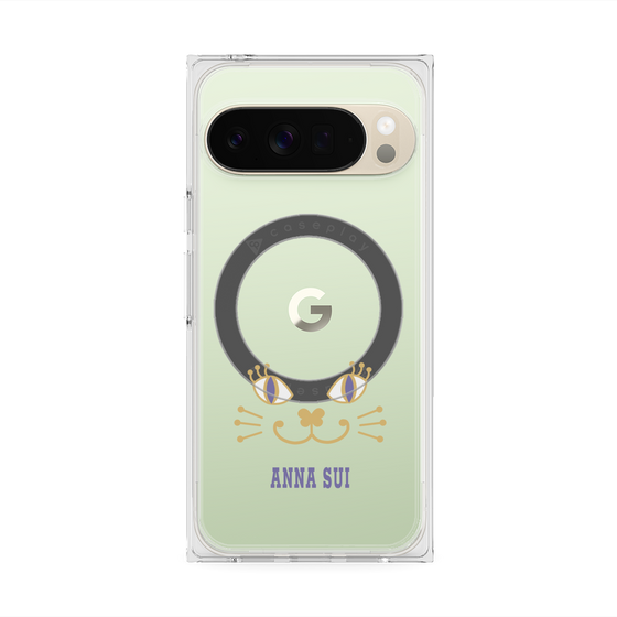 プレミアムスクエアケース with Pixelsnap［ ANNA SUI - フェイス - クリア ］