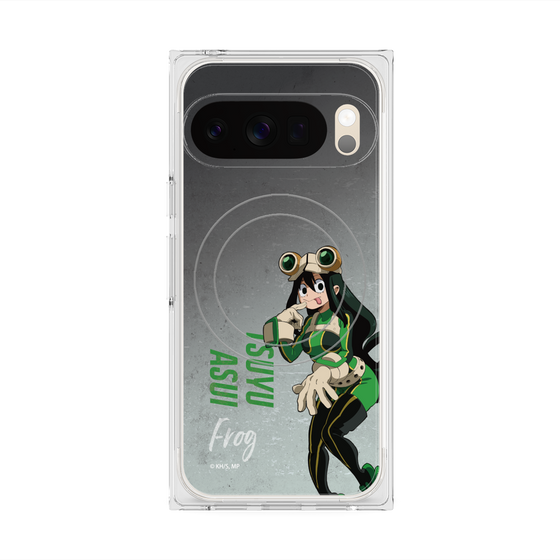 プレミアムスクエアケース with Pixelsnap［ 僕のヒーローアカデミア - 立ち絵 -蛙吹 梅雨 ］