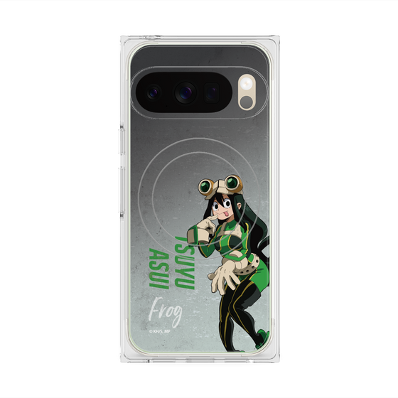 プレミアムスクエアケース with Pixelsnap［ 僕のヒーローアカデミア - 立ち絵 -蛙吹 梅雨 ］