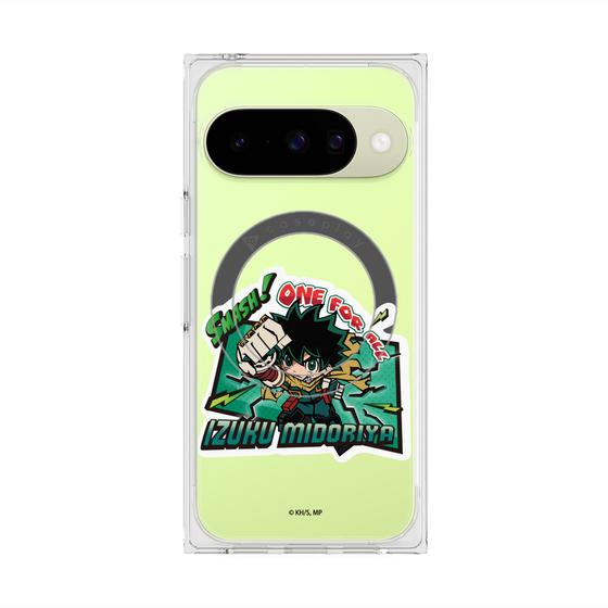 プレミアムスクエアケース with Pixelsnap［ 僕のヒーローアカデミア - ミニキャラ - 緑谷 出久 ］