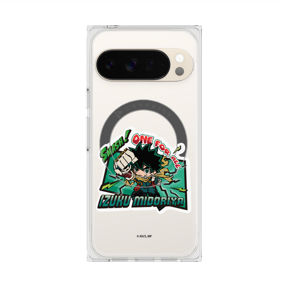 プレミアムスクエアケース with Pixelsnap［ 僕のヒーローアカデミア - ミニキャラ - 緑谷 出久 ］