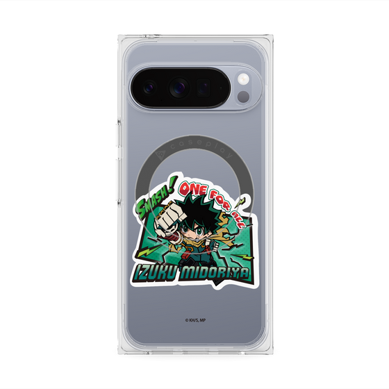 プレミアムスクエアケース with Pixelsnap［ 僕のヒーローアカデミア - ミニキャラ - 緑谷 出久 ］