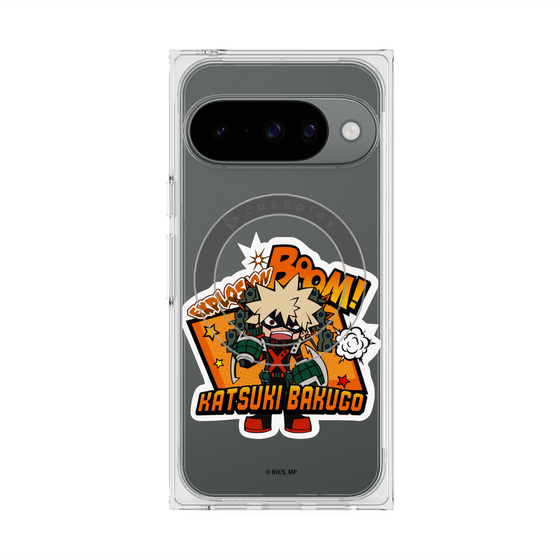 プレミアムスクエアケース with Pixelsnap［ 僕のヒーローアカデミア - ミニキャラ - 爆豪 勝己 ］