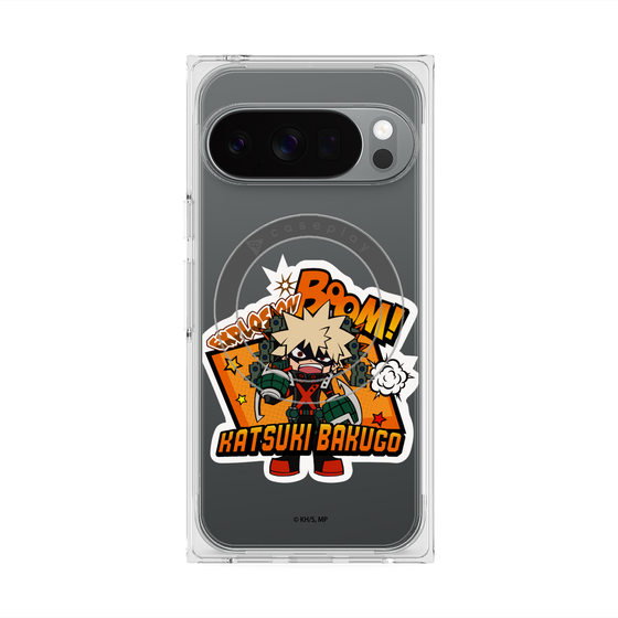 プレミアムスクエアケース with Pixelsnap［ 僕のヒーローアカデミア - ミニキャラ - 爆豪 勝己 ］