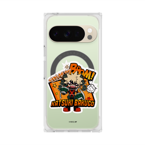 プレミアムスクエアケース with Pixelsnap［ 僕のヒーローアカデミア - ミニキャラ - 爆豪 勝己 ］