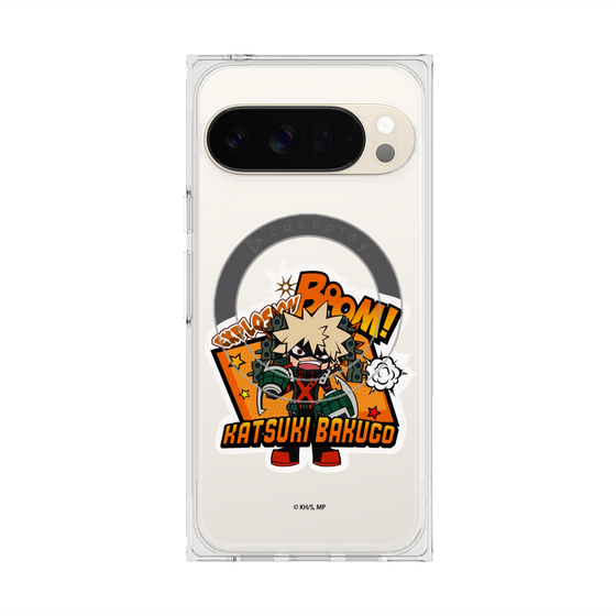 プレミアムスクエアケース with Pixelsnap［ 僕のヒーローアカデミア - ミニキャラ - 爆豪 勝己 ］