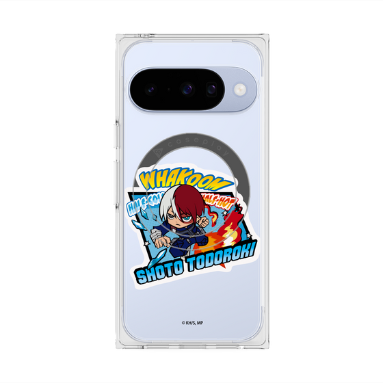 プレミアムスクエアケース with Pixelsnap［ 僕のヒーローアカデミア - ミニキャラ - 轟 焦凍 ］