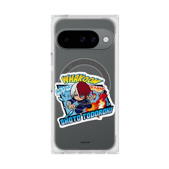 プレミアムスクエアケース with Pixelsnap［ 僕のヒーローアカデミア - ミニキャラ - 轟 焦凍 ］