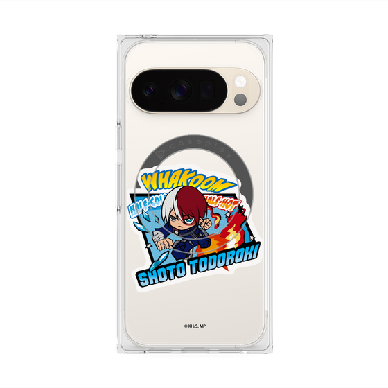 プレミアムスクエアケース with Pixelsnap［ 僕のヒーローアカデミア - ミニキャラ - 轟 焦凍 ］