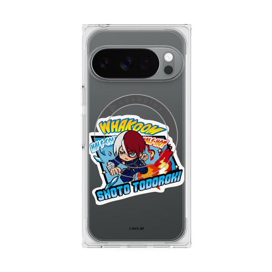 プレミアムスクエアケース with Pixelsnap［ 僕のヒーローアカデミア - ミニキャラ - 轟 焦凍 ］