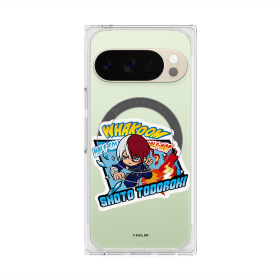 プレミアムスクエアケース with Pixelsnap［ 僕のヒーローアカデミア - ミニキャラ - 轟 焦凍 ］