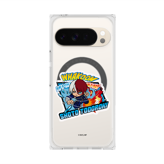 プレミアムスクエアケース with Pixelsnap［ 僕のヒーローアカデミア - ミニキャラ - 轟 焦凍 ］