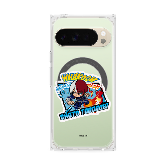 プレミアムスクエアケース with Pixelsnap［ 僕のヒーローアカデミア - ミニキャラ - 轟 焦凍 ］