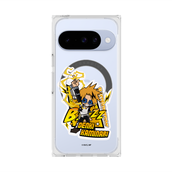 プレミアムスクエアケース with Pixelsnap［ 僕のヒーローアカデミア - ミニキャラ - 上鳴 電気 ］