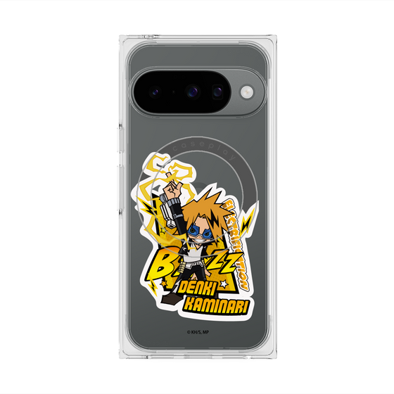 プレミアムスクエアケース with Pixelsnap［ 僕のヒーローアカデミア - ミニキャラ - 上鳴 電気 ］