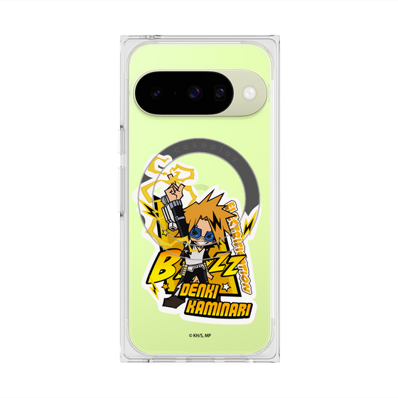 プレミアムスクエアケース with Pixelsnap［ 僕のヒーローアカデミア - ミニキャラ - 上鳴 電気 ］