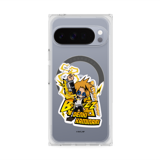 プレミアムスクエアケース with Pixelsnap［ 僕のヒーローアカデミア - ミニキャラ - 上鳴 電気 ］