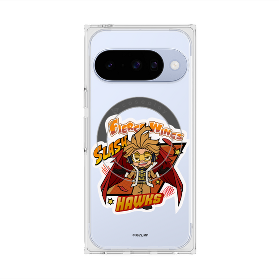 プレミアムスクエアケース with Pixelsnap［ 僕のヒーローアカデミア - ミニキャラ - ホークス ］