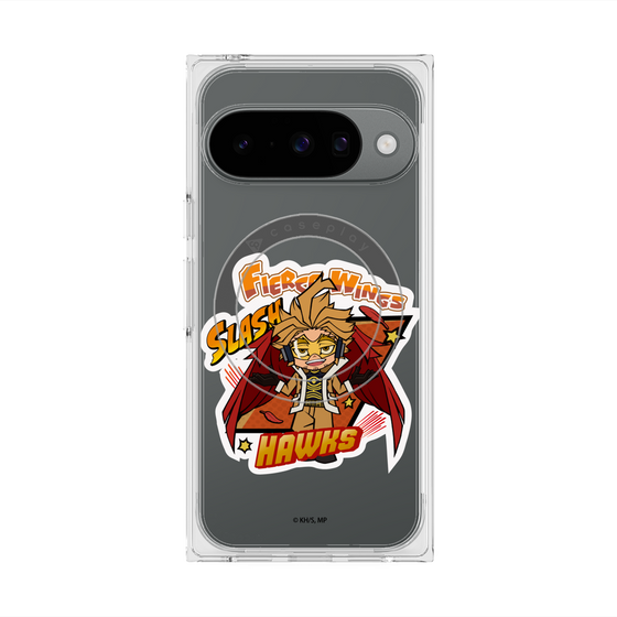 プレミアムスクエアケース with Pixelsnap［ 僕のヒーローアカデミア - ミニキャラ - ホークス ］