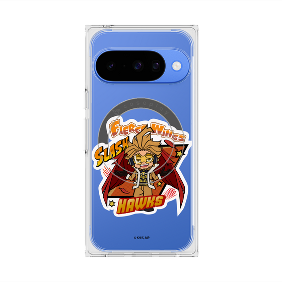 プレミアムスクエアケース with Pixelsnap［ 僕のヒーローアカデミア - ミニキャラ - ホークス ］