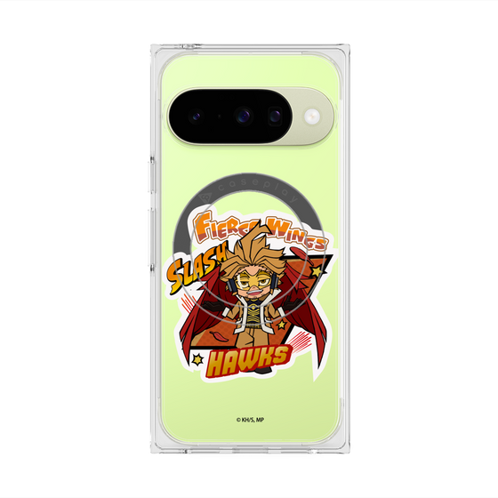 プレミアムスクエアケース with Pixelsnap［ 僕のヒーローアカデミア - ミニキャラ - ホークス ］