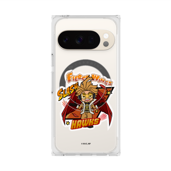 プレミアムスクエアケース with Pixelsnap［ 僕のヒーローアカデミア - ミニキャラ - ホークス ］