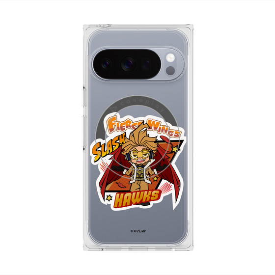 プレミアムスクエアケース with Pixelsnap［ 僕のヒーローアカデミア - ミニキャラ - ホークス ］