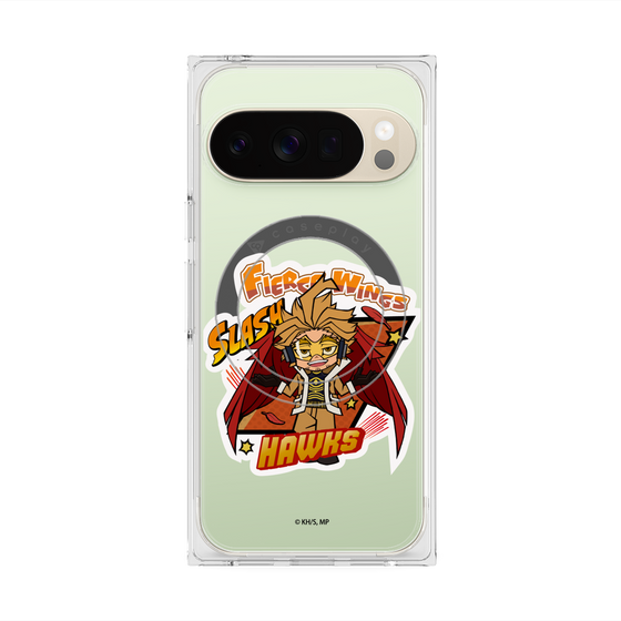 プレミアムスクエアケース with Pixelsnap［ 僕のヒーローアカデミア - ミニキャラ - ホークス ］