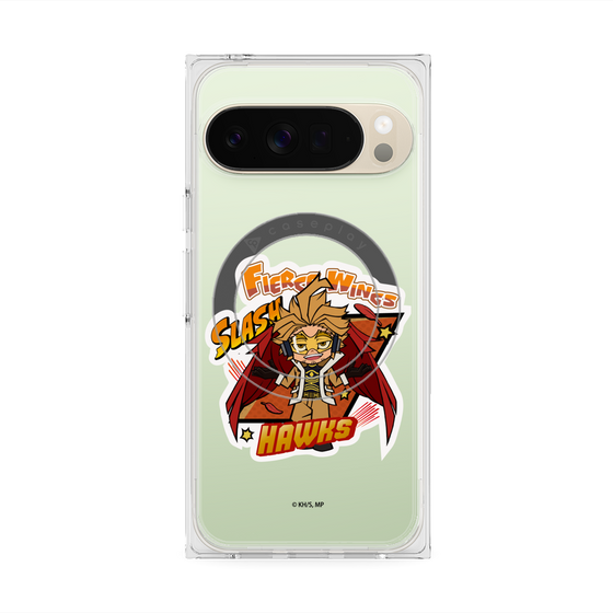 プレミアムスクエアケース with Pixelsnap［ 僕のヒーローアカデミア - ミニキャラ - ホークス ］