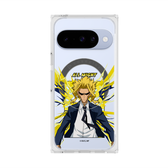 プレミアムスクエアケース with Pixelsnap［ 僕のヒーローアカデミア - ポップ -オールマイト ］