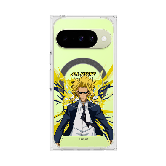 プレミアムスクエアケース with Pixelsnap［ 僕のヒーローアカデミア - ポップ -オールマイト ］