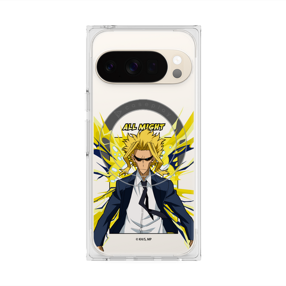 プレミアムスクエアケース with Pixelsnap［ 僕のヒーローアカデミア - ポップ -オールマイト ］