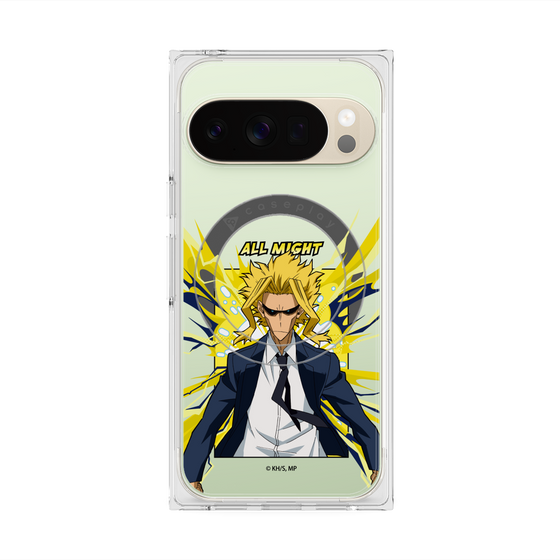 プレミアムスクエアケース with Pixelsnap［ 僕のヒーローアカデミア - ポップ -オールマイト ］