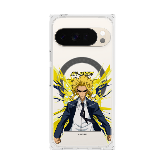 プレミアムスクエアケース with Pixelsnap［ 僕のヒーローアカデミア - ポップ -オールマイト ］