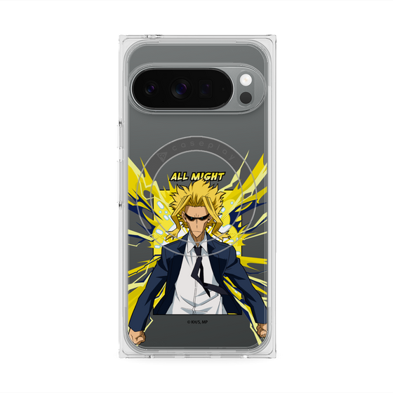 プレミアムスクエアケース with Pixelsnap［ 僕のヒーローアカデミア - ポップ -オールマイト ］